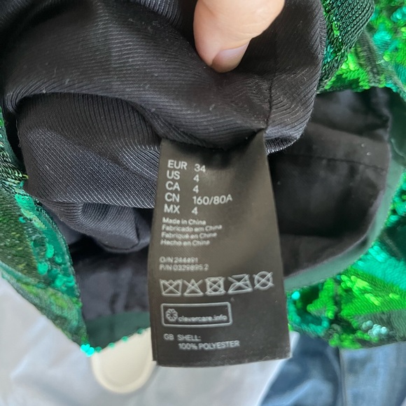 Gorgeous Balmain x HM green sequin dress size 4 - Picture 5 of 5